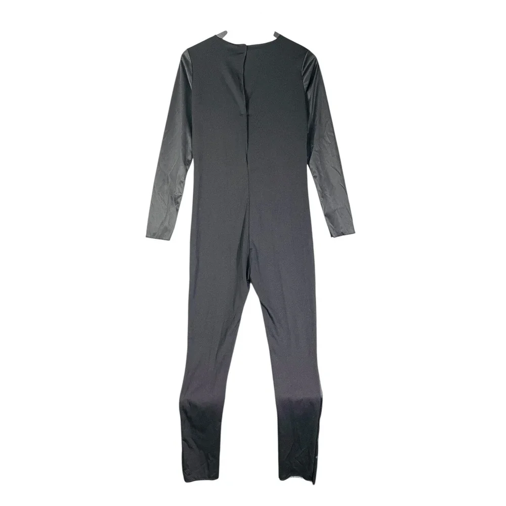 Kids Halloween Costume Girl Extra Large Skeleton Jumpsuit Black Green‎ XL